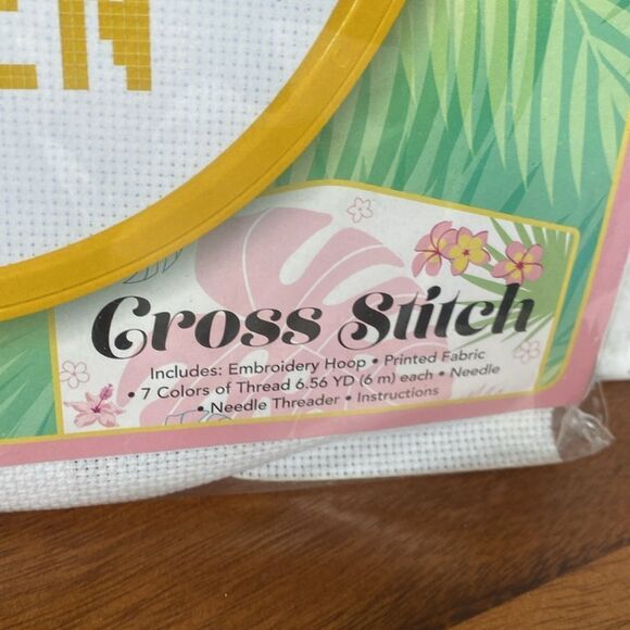 Cross Stitch Kit Embroidery Golden Girls Series “Stay Golden” New Grannycore - Picture 2 of 5